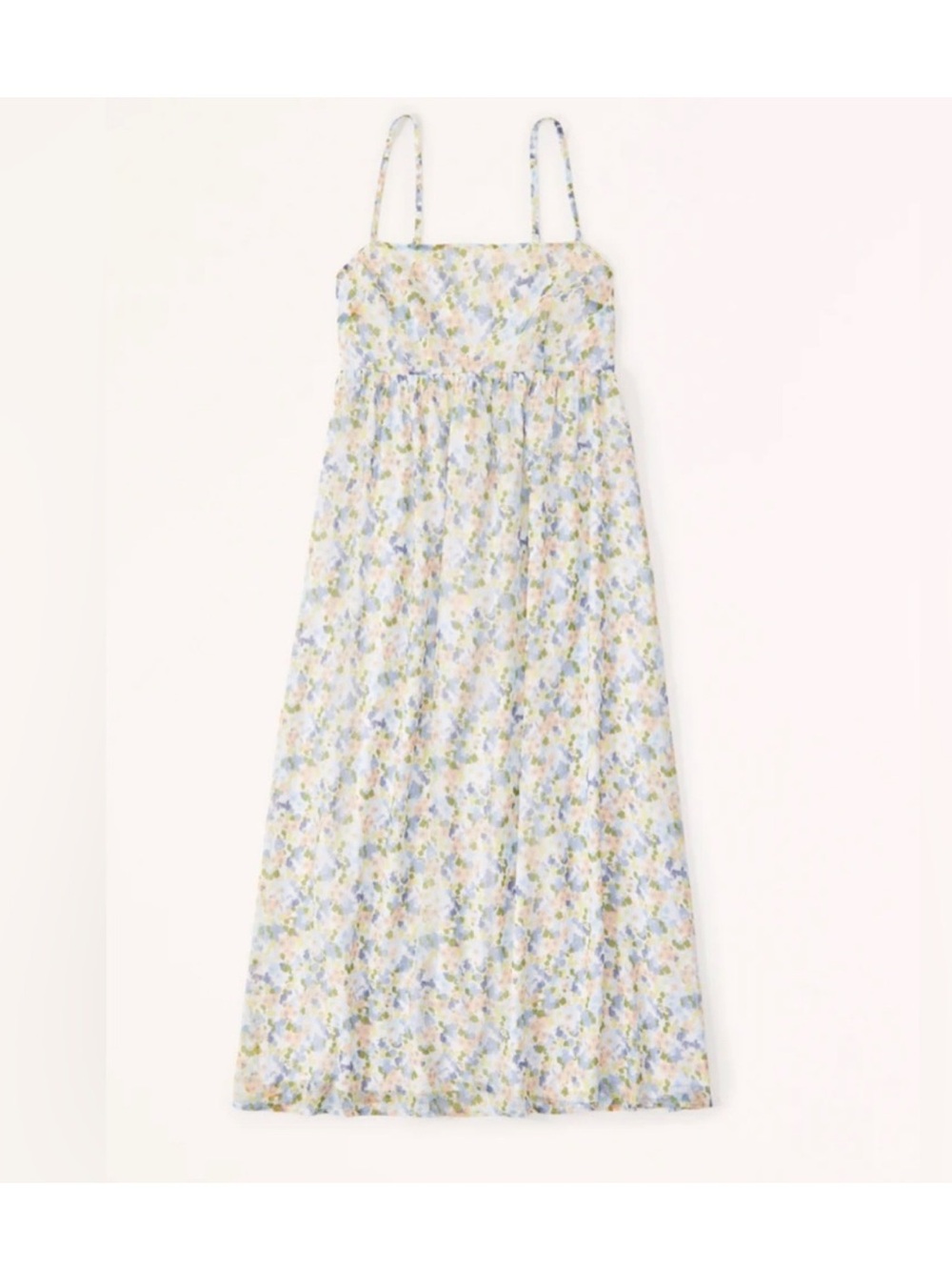 Abercrombie & Fitch Babydoll Floral Chiffon Midi Dress Maxi Size Medium